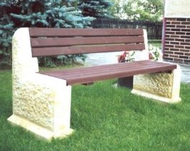Zahradní lavička s opěradlem